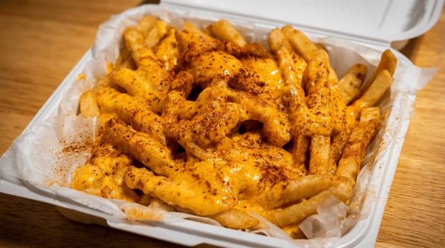 Crabby Fries with Cheese.