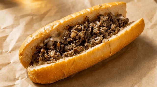 Cheesesteak with Fried Onions.