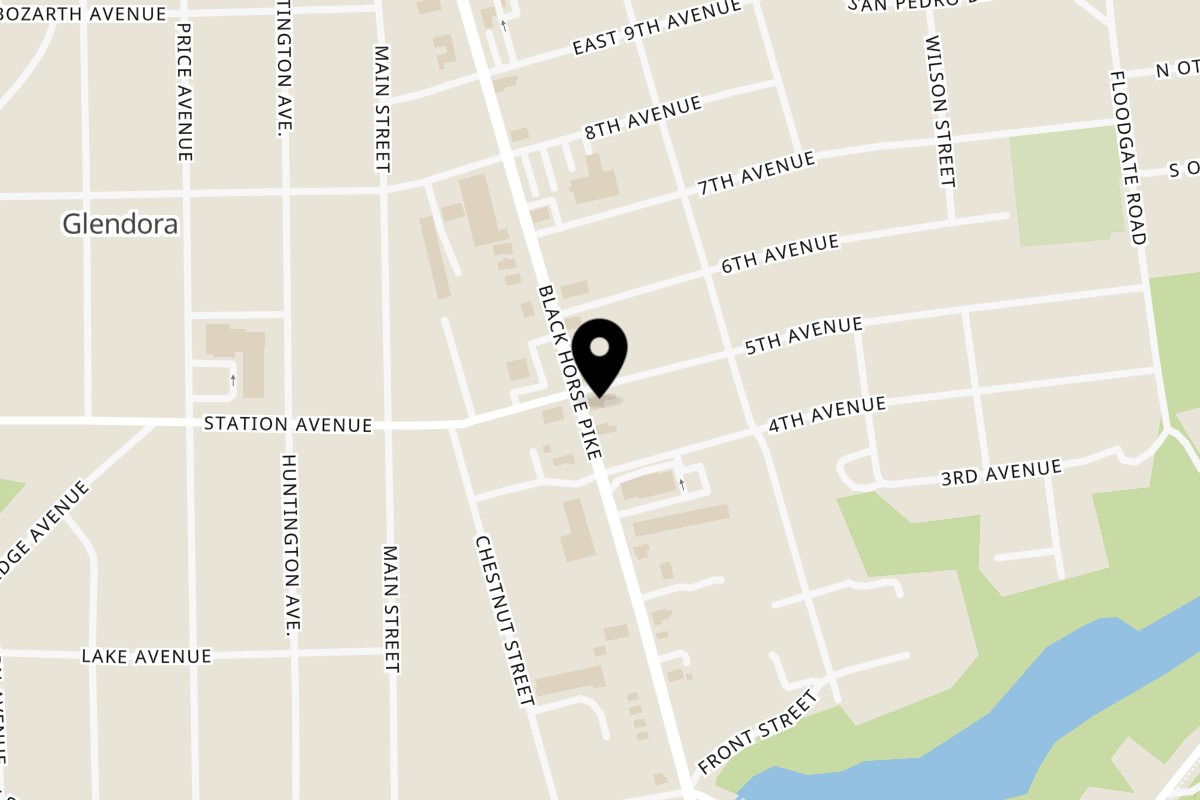Map showing the location of Larry's Cold Cuts on 418 N Black Horse Pike in Glendora